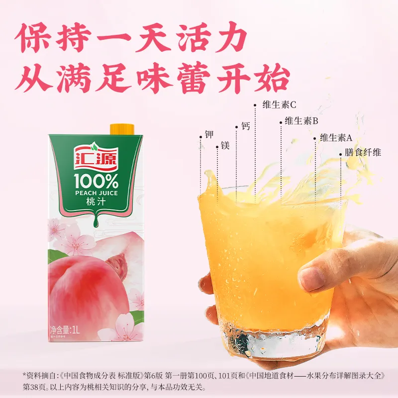 汇源100%桃汁